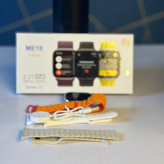 ME 18 Smart Watch 3 strips 2.21 Infinity display Wiewless charging series 10