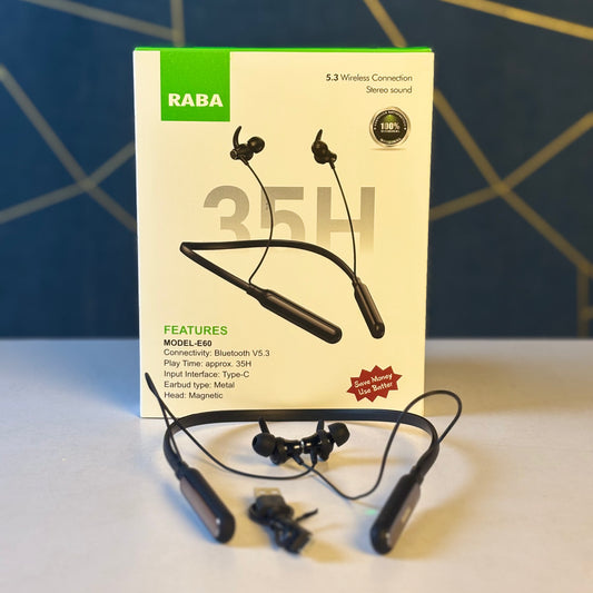 raba wireless bluetooh neckband E-60