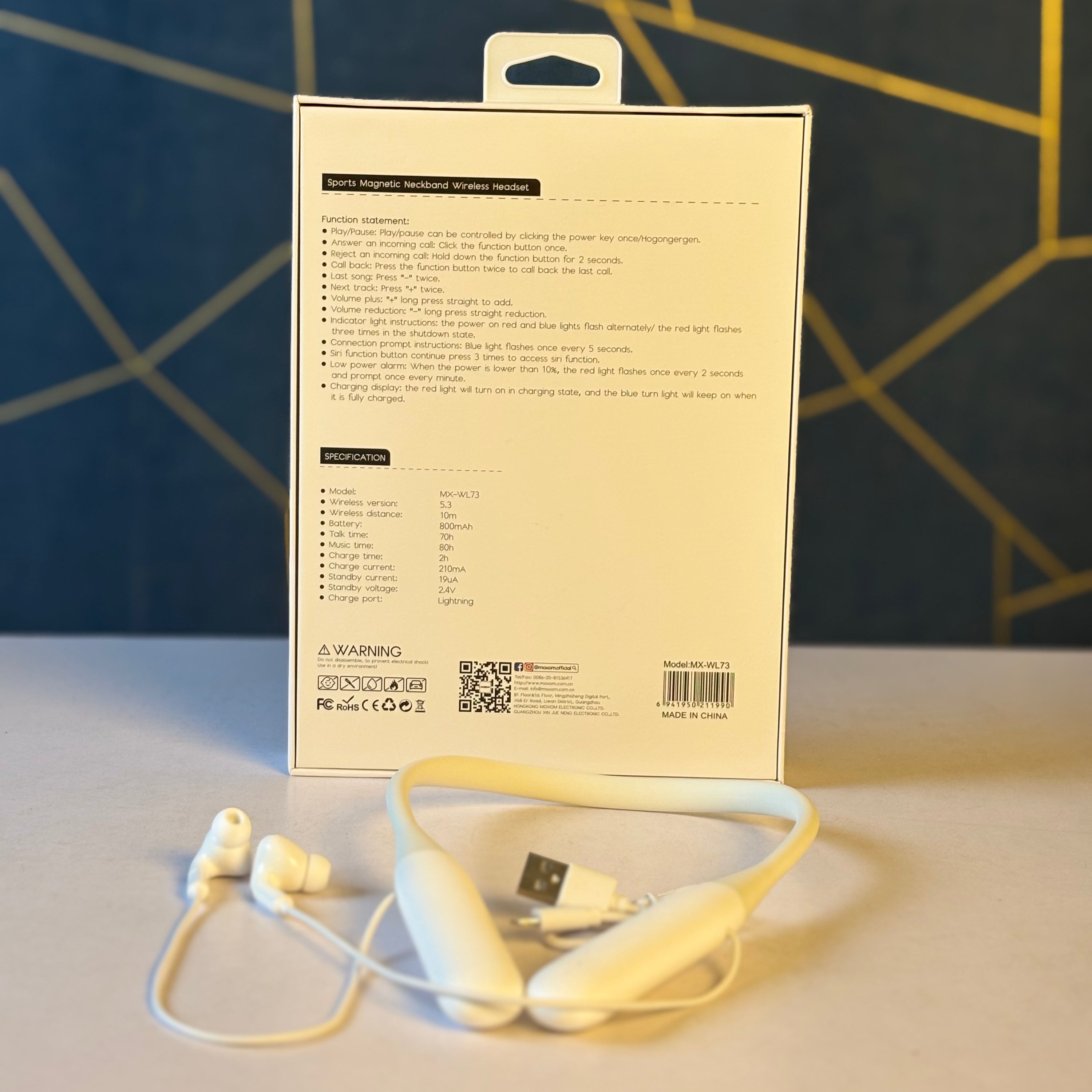 bluetooth wireless neckband MX-WL73