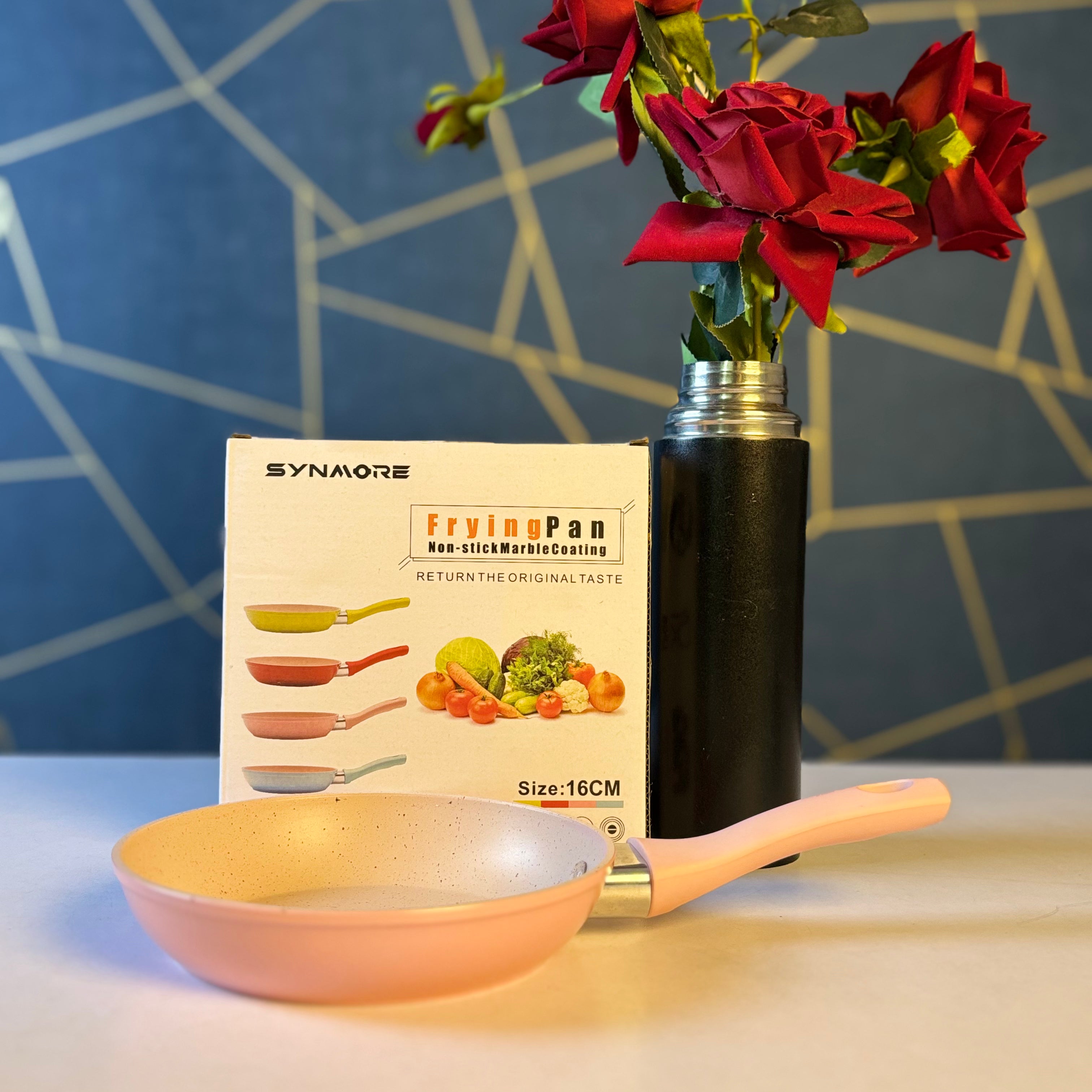 SYNMORE  Frying Pan  Non-stick Marble Coating-16CM