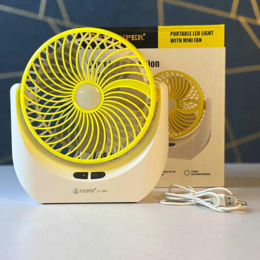 PORTABLE LED LIGHT WITH MINI FAN-JY1880