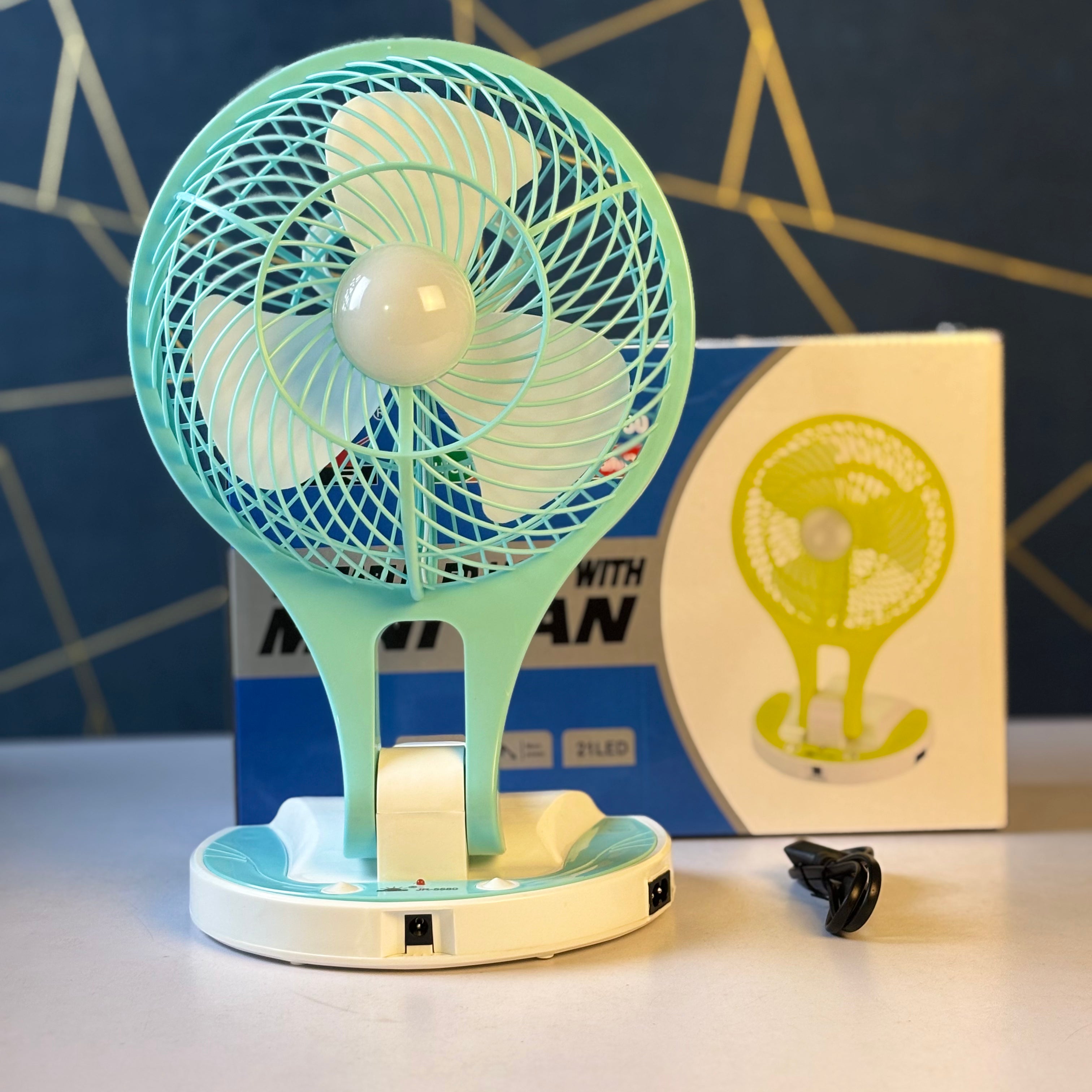 PORTABLE LED LIGHT WITH MINI FAN-JR5580