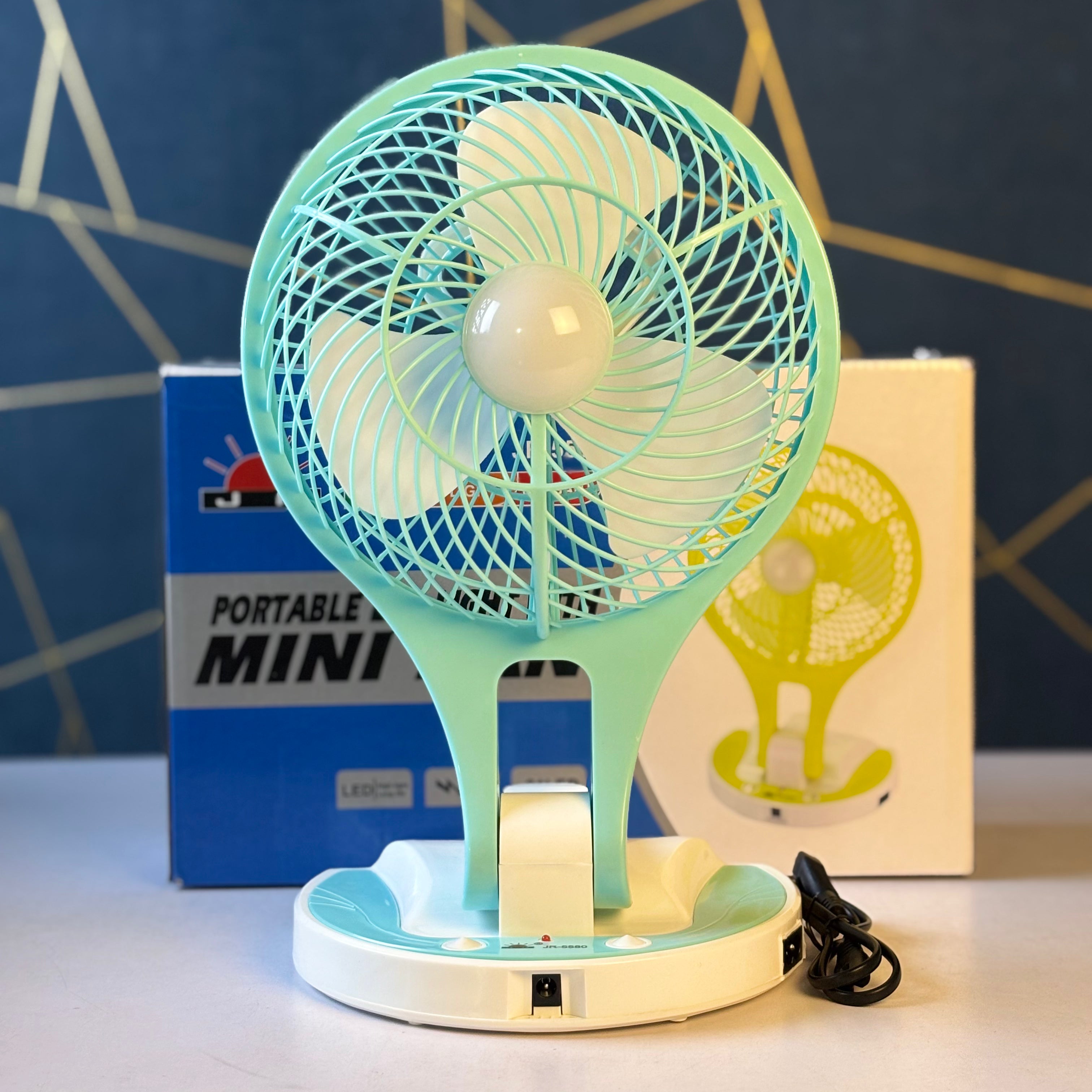 PORTABLE LED LIGHT WITH MINI FAN-JR5580