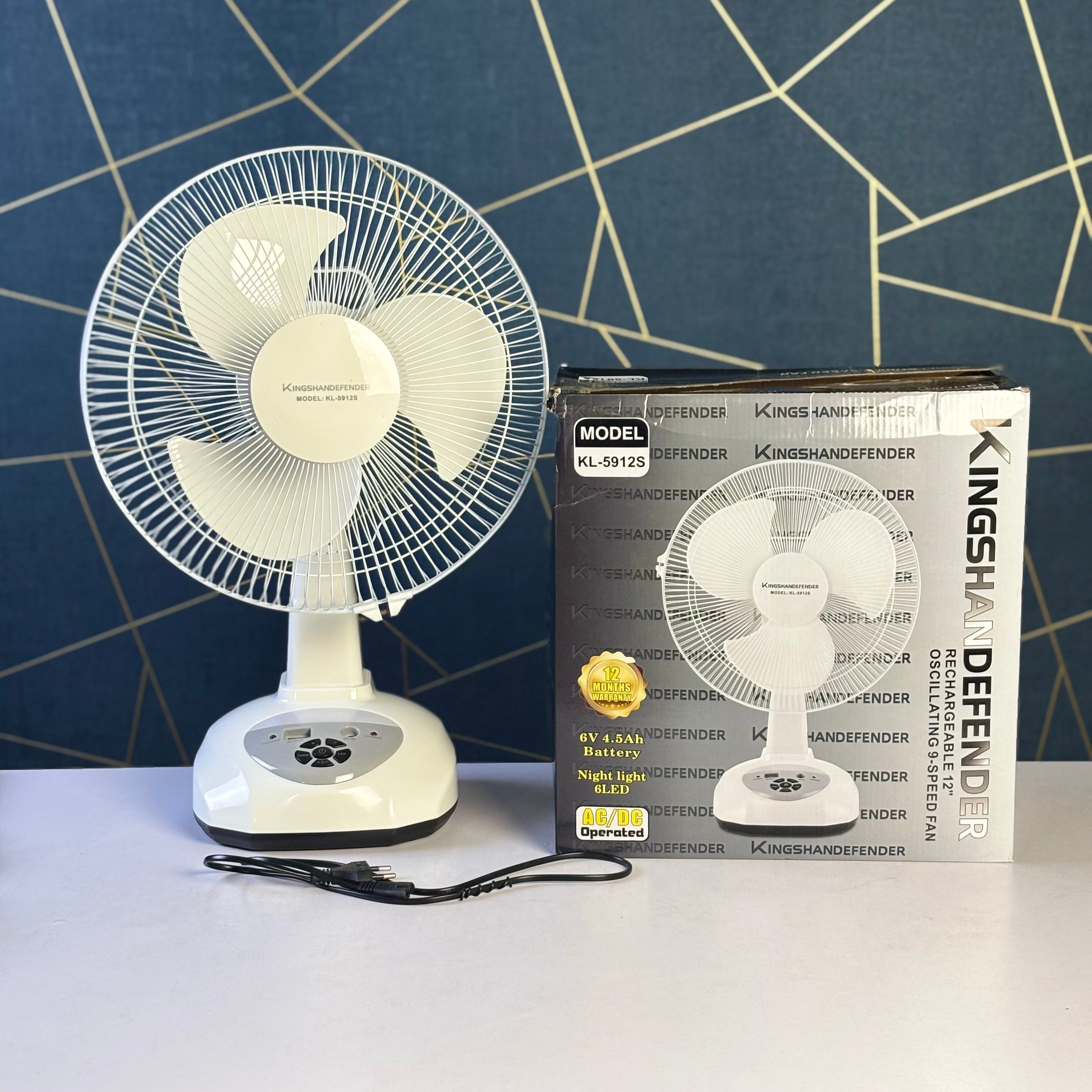 Kingshan Defender Rechargeable Fan KL-5912S