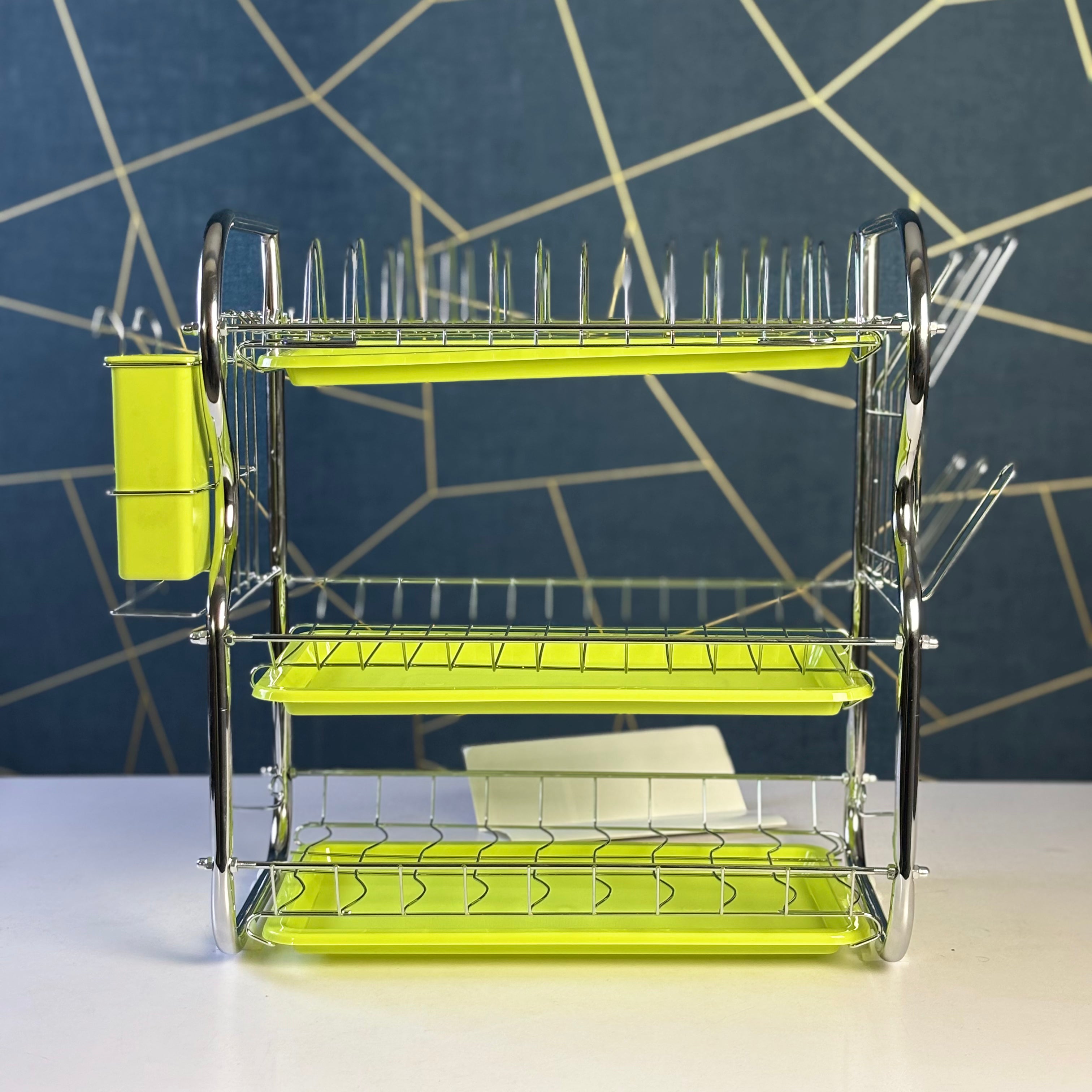 3 Layer Dish Rack –Smart & Spacious Kitchen Organizer