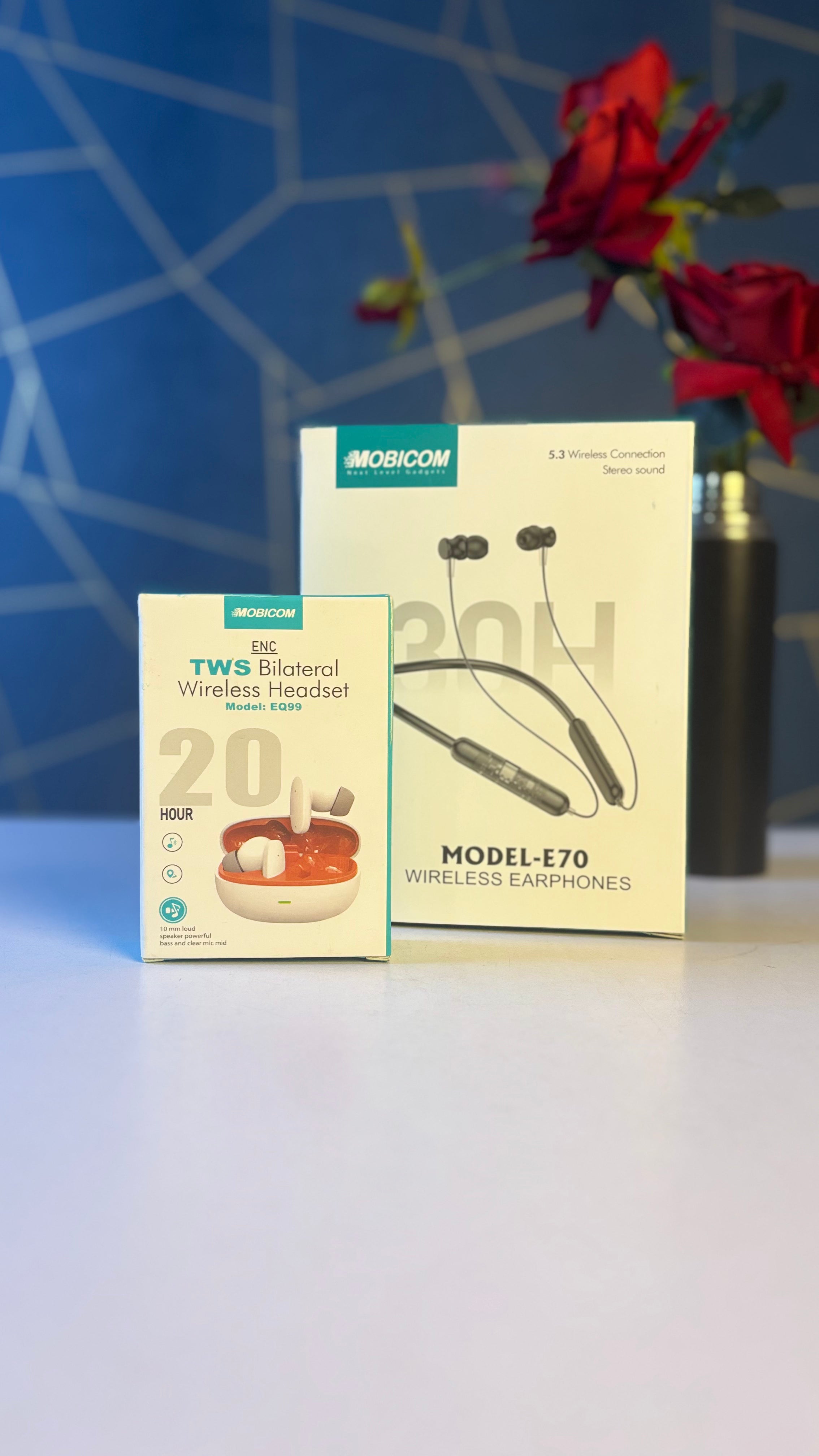Mobicom SoundFusion Combo  Wireless Neckband & True Earbuds Set