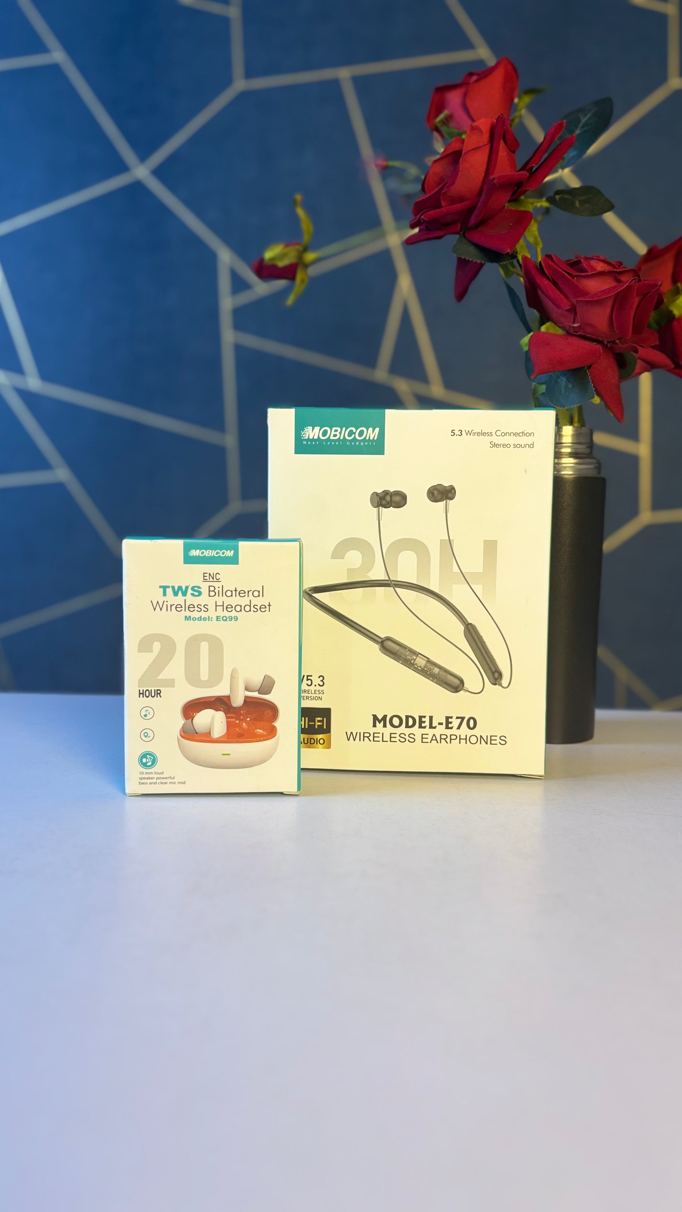 Mobicom SoundFusion Combo  Wireless Neckband & True Earbuds Set