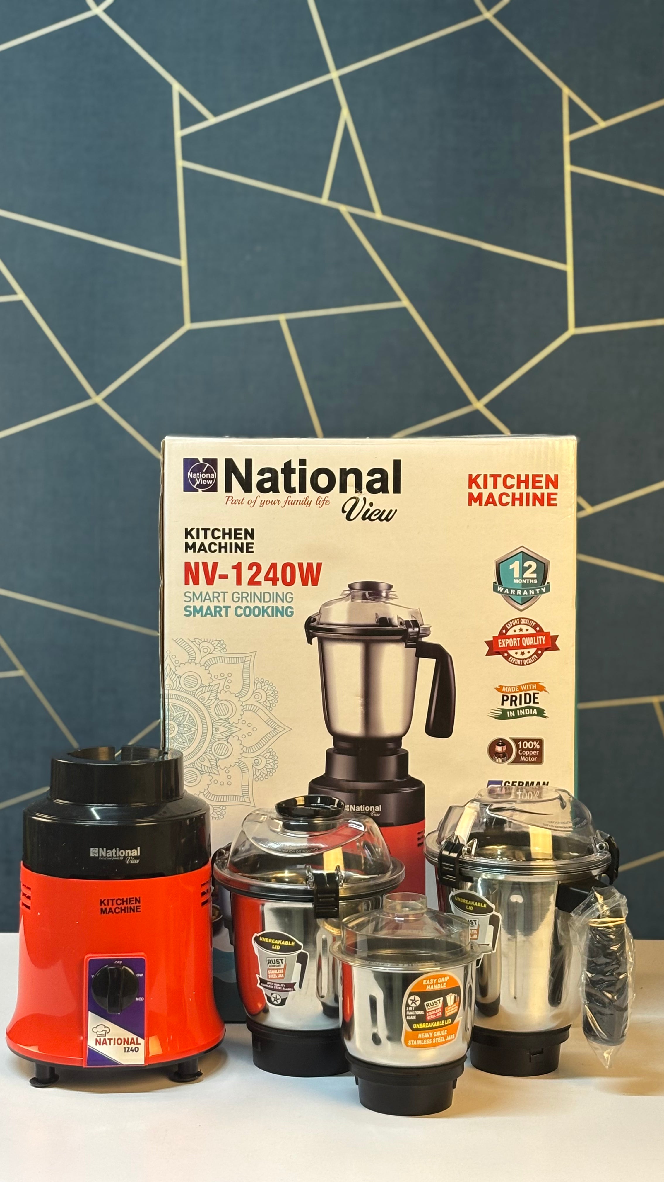 National 4-in-1 Mixer Blender Machine NV-1240W