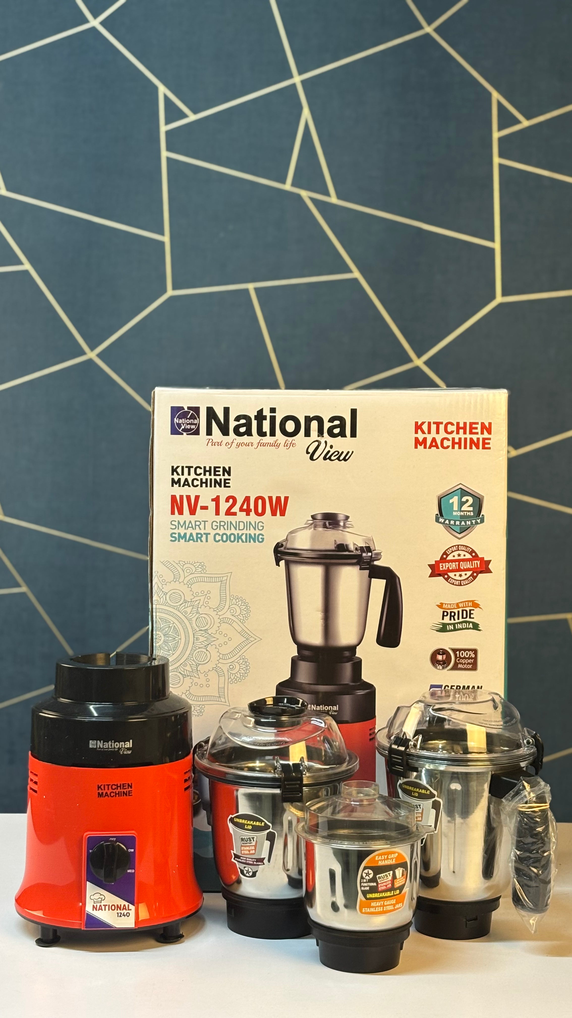 National 4-in-1 Mixer Blender Machine NV-1240W