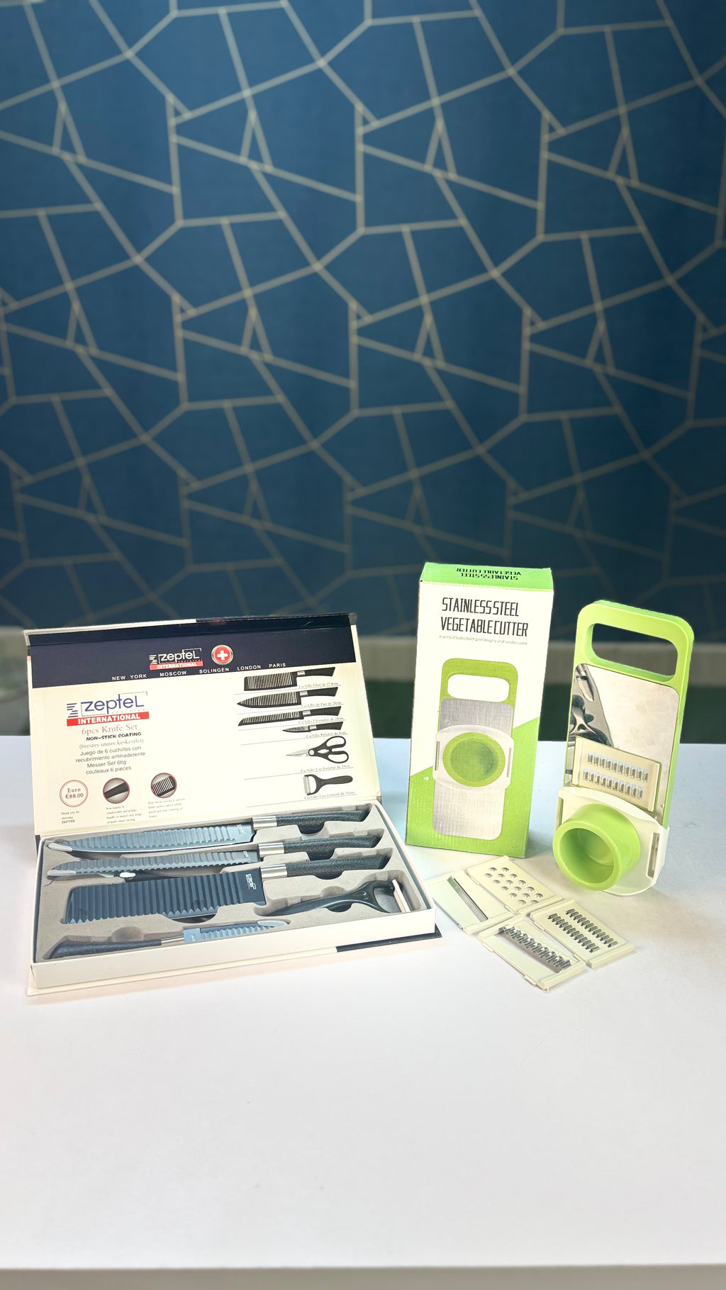 Smart Kitchen Master Combo | Vegetable Cutter + Premium Knife Set
