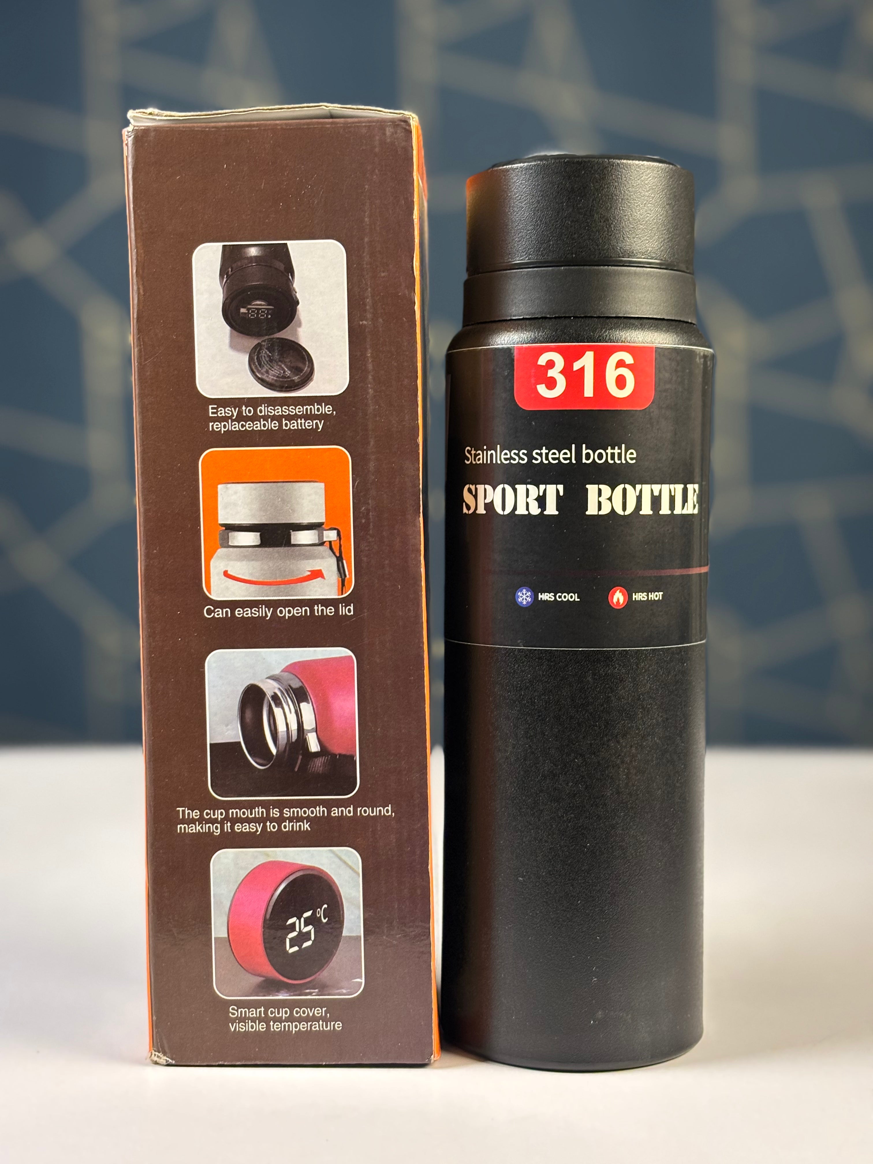 800ml Temperature Display Sport Bottle