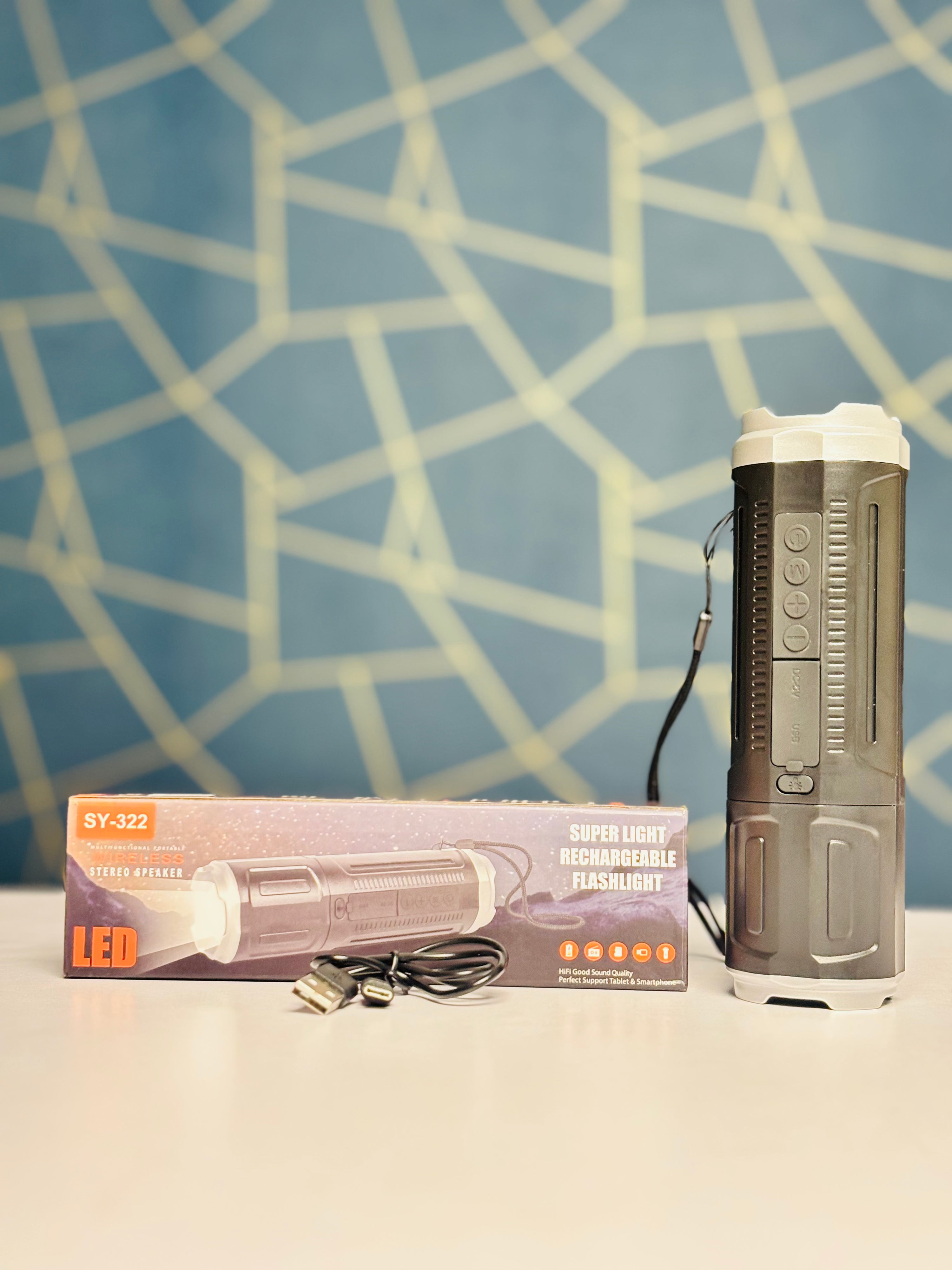 SY-322 Wireless Speaker And Flashlight