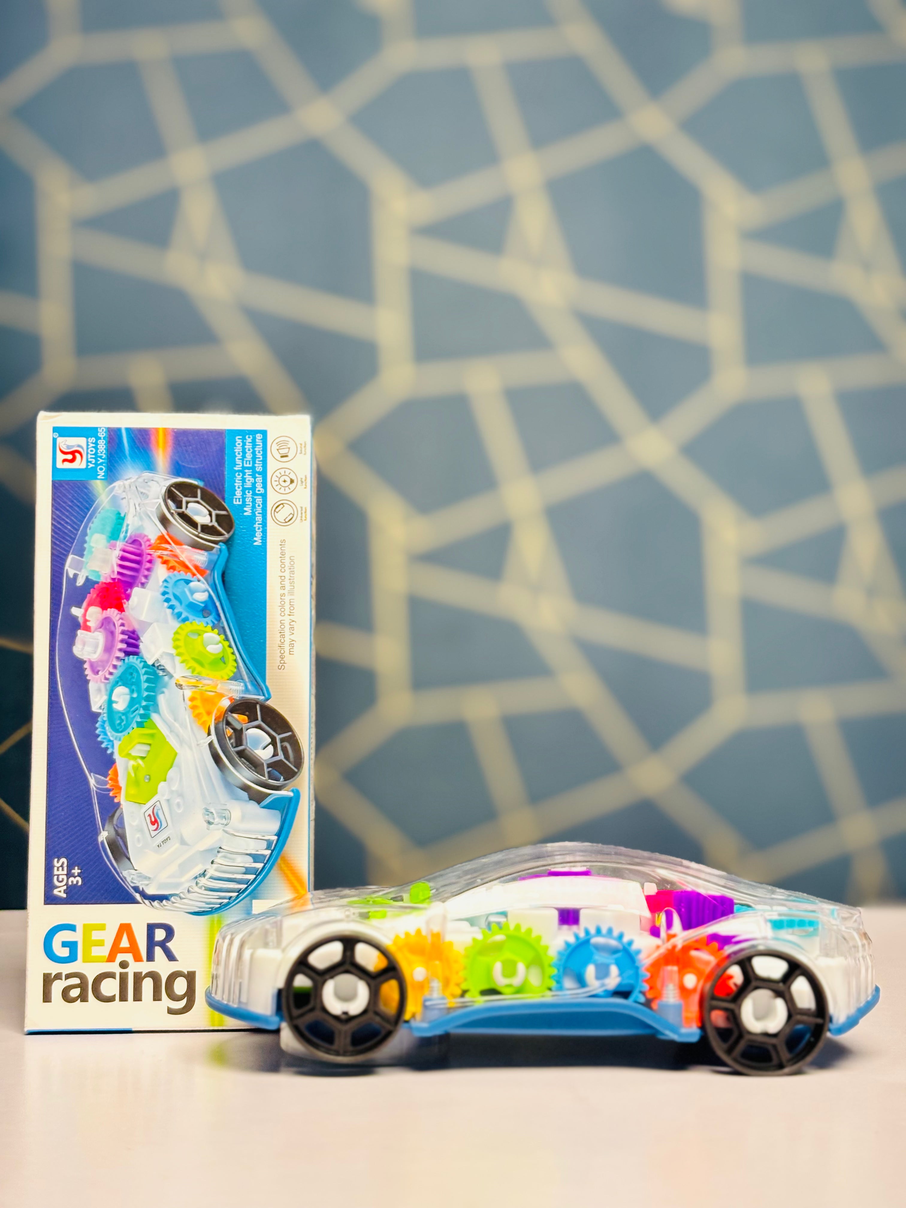 Transparent Gear Racing Car Toy