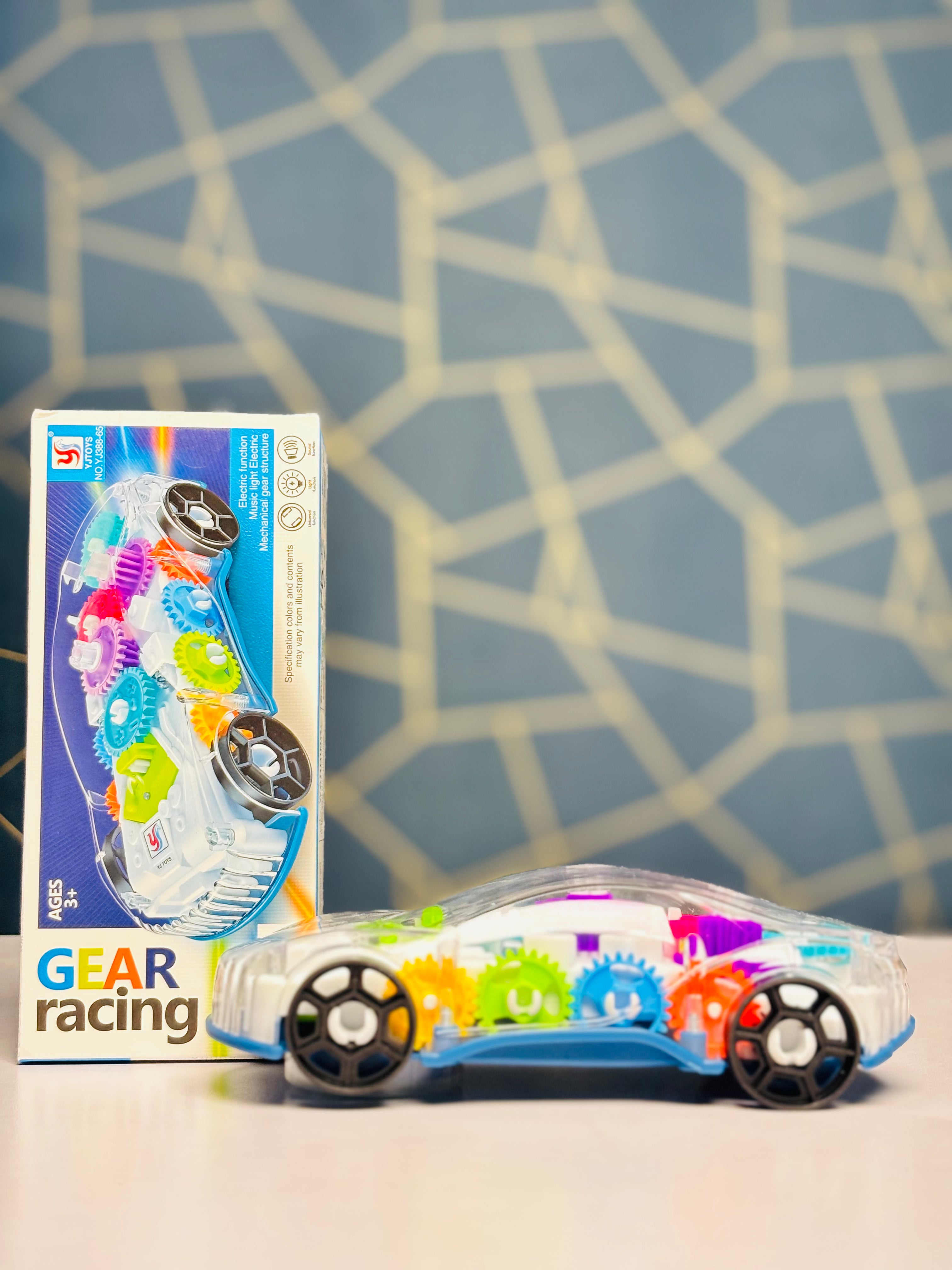 Transparent Gear Racing Car Toy