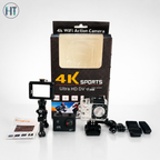 4K WiFi Sports Action Camera with 170° Wide-Angle Lens, Waterproof Case & Full Accessories Kit