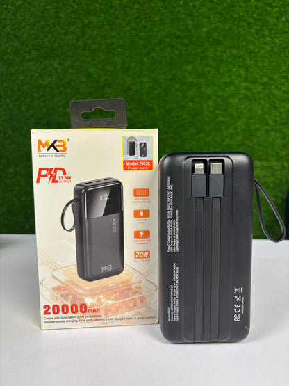 MKB Power Bank PD 22.5W with Cable