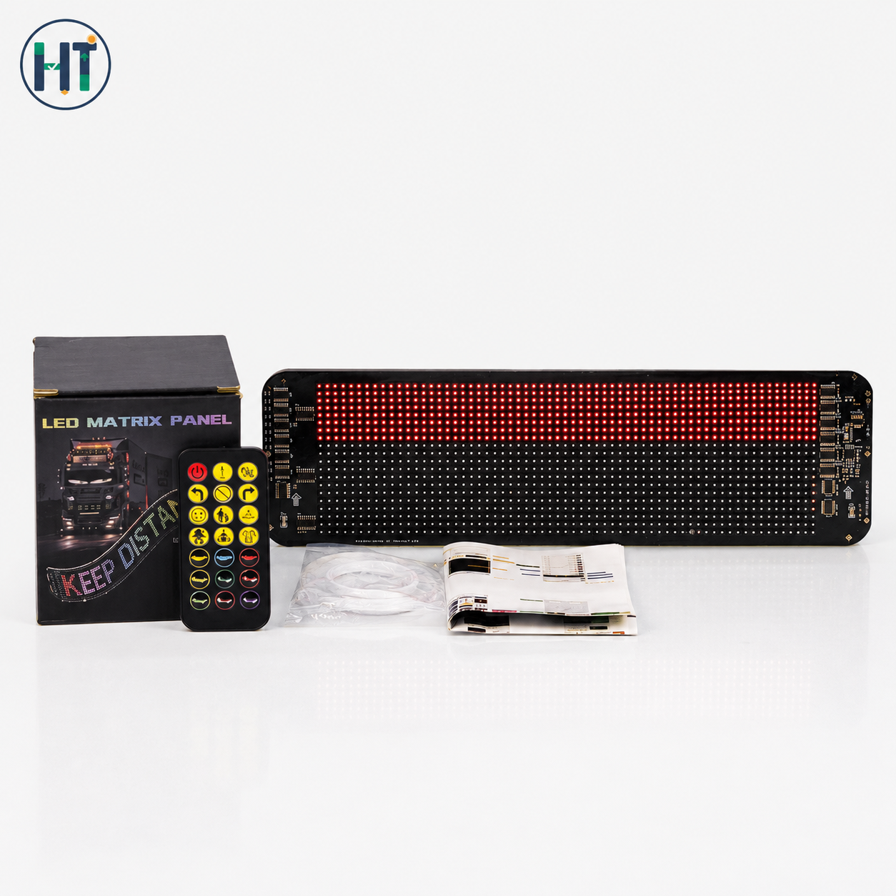 64×20 RGB LED Matrix Panel – APP & Remote Controlled Flexible Display (IP65 Waterproof)