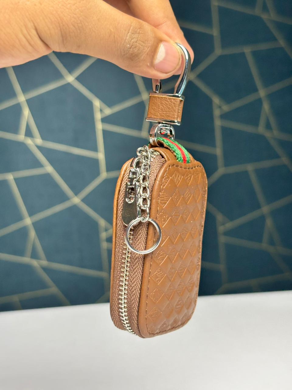 Braided Leather Car Key Holder