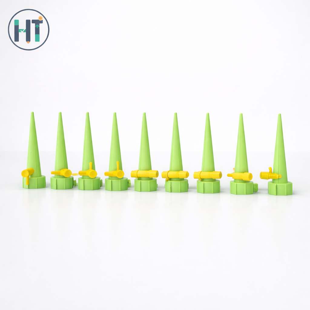 Green Plant Auto Watering Spike with Control Valve – Automatic Irrigation Dripper