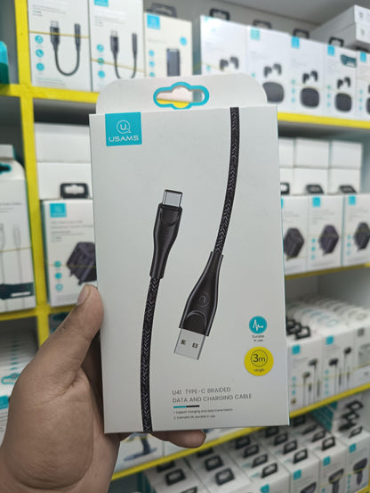 3 meters Type C fast charging cable - HT Bazar