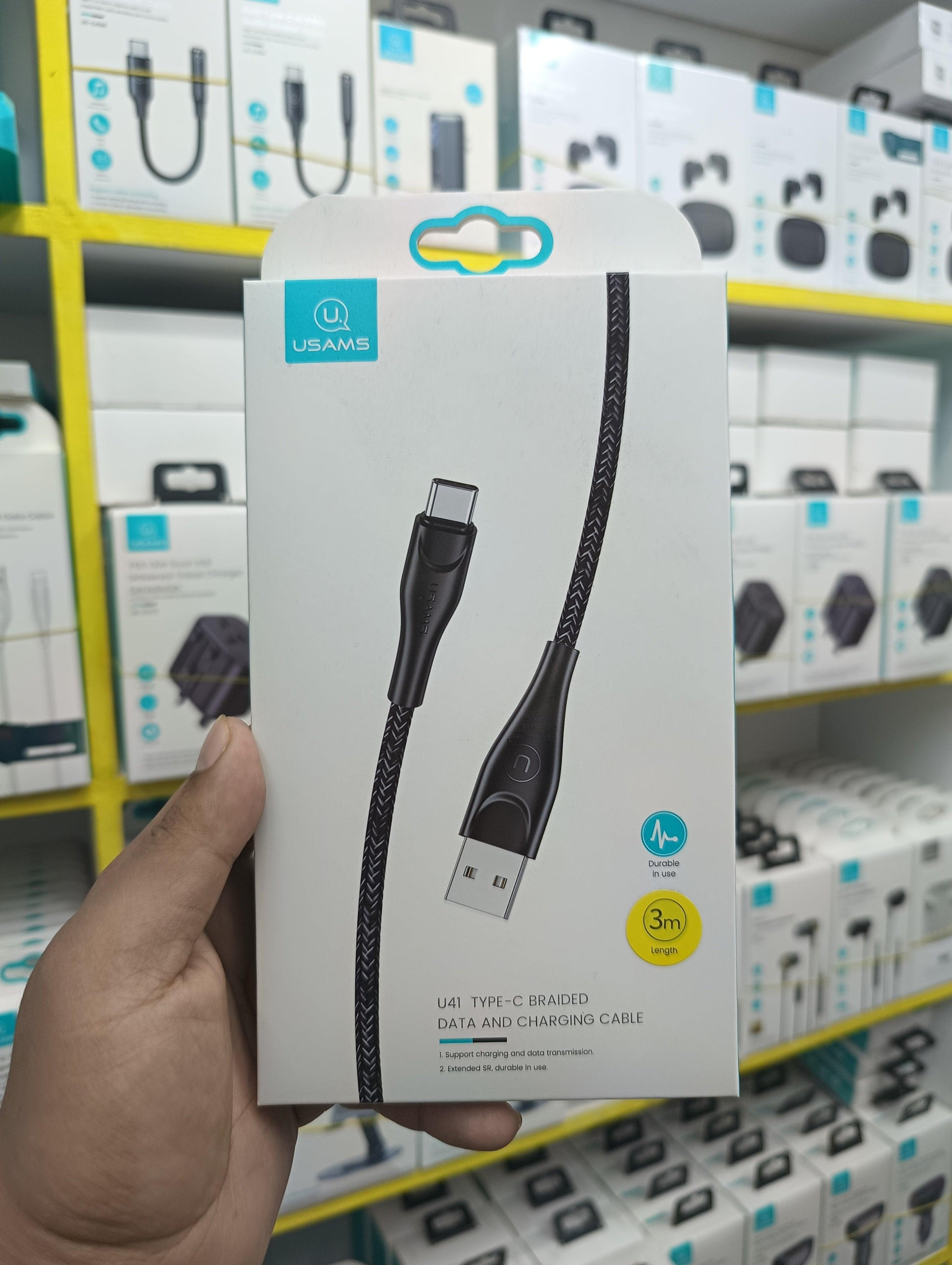 3 meters Type C fast charging cable - HT Bazar