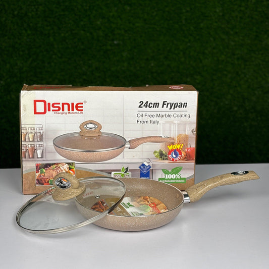 Disnie 24cm Oil Free Marble Coating Frypan