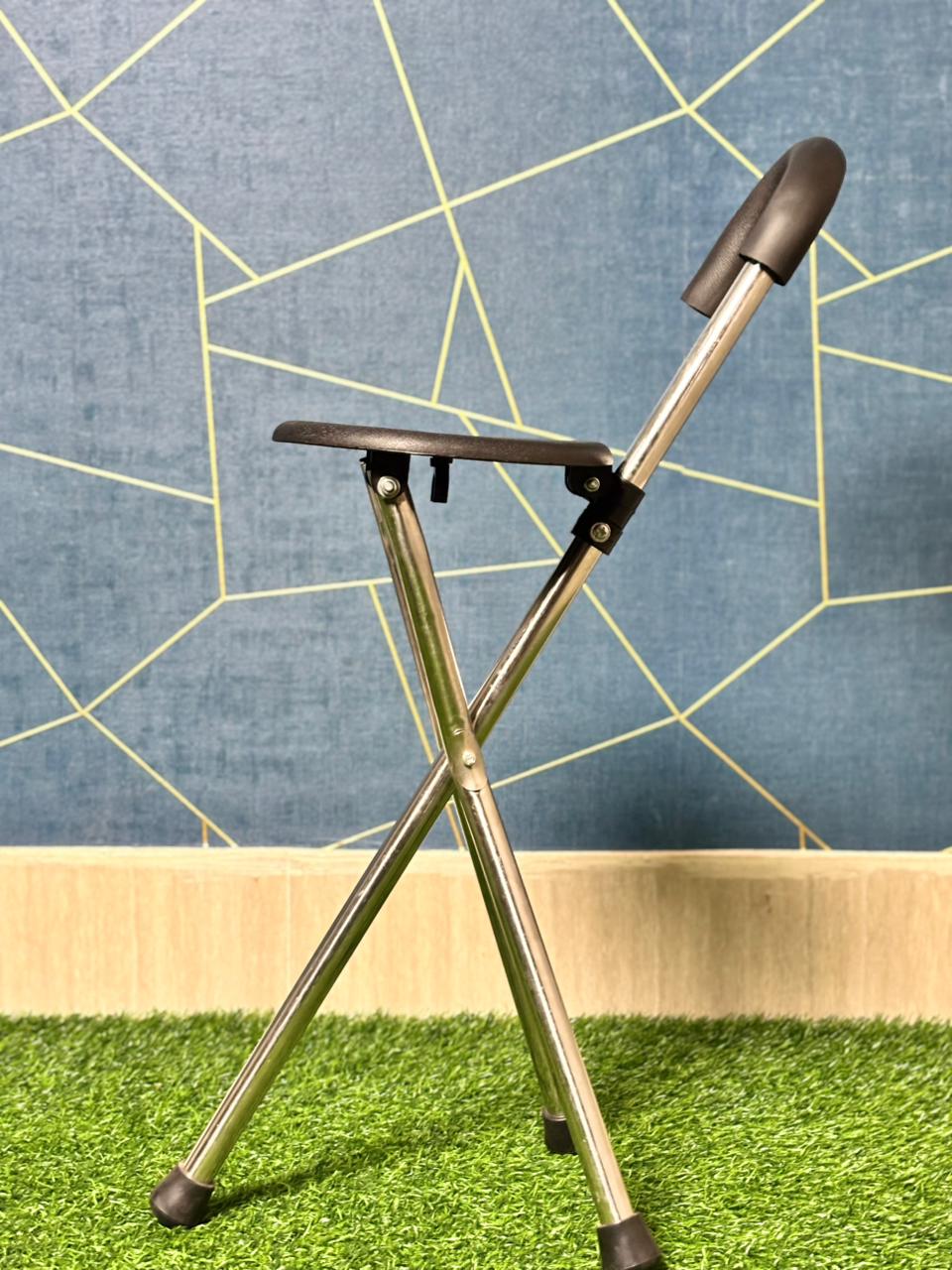 Portable Folding Stool with Backrest