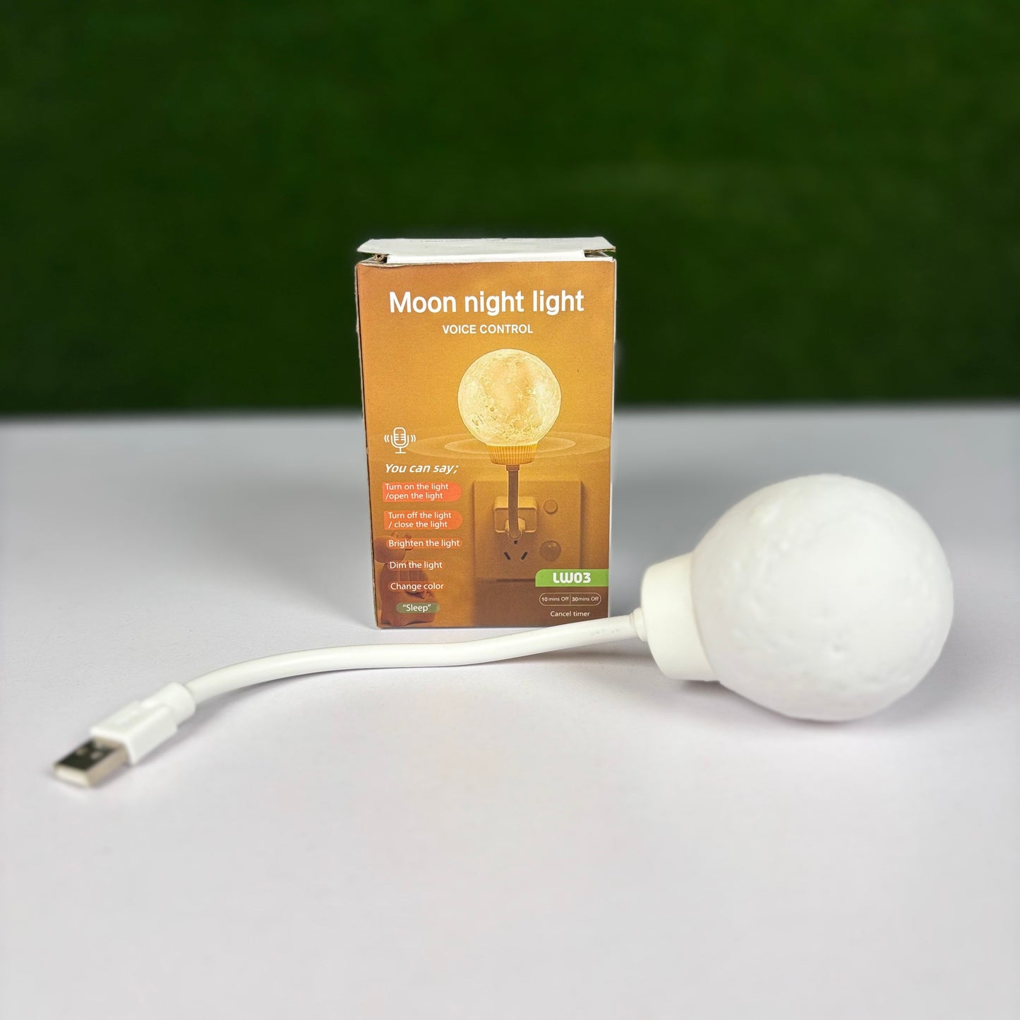 Moon Night Light Voice Control Three Color Temperature