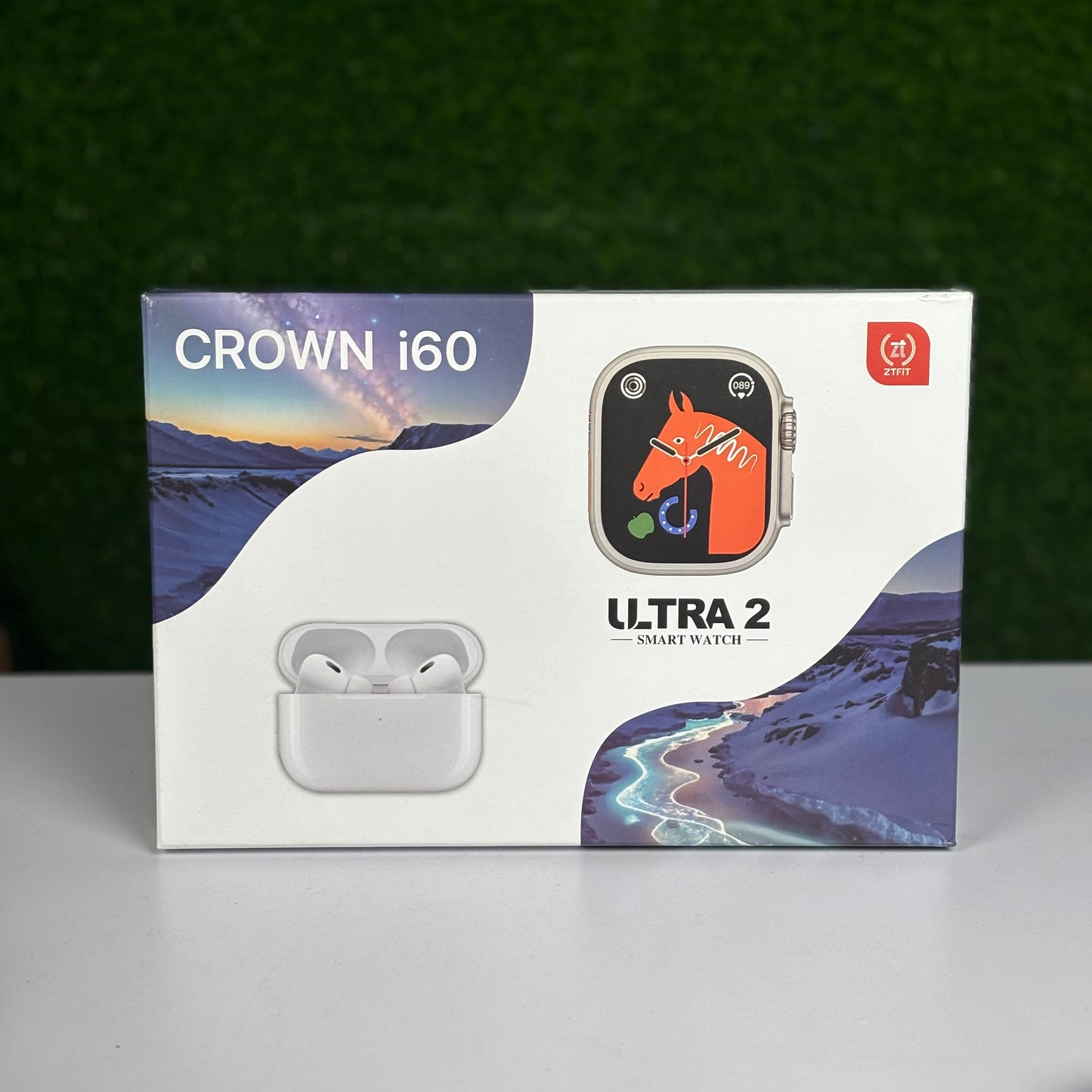 Crown I60 Ultra 2 Smartwatch with Earpods and 7 Straps