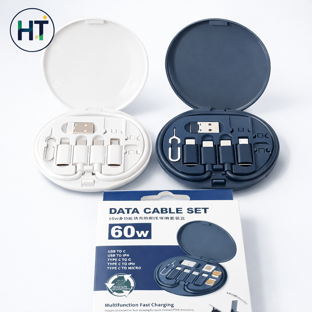 5-in-1 Fast Charging Data Cable Storage Box
