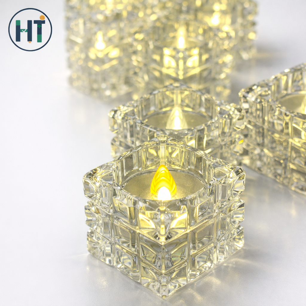 Crystal Cube LED Candle Tealight 99Tk/Pcs