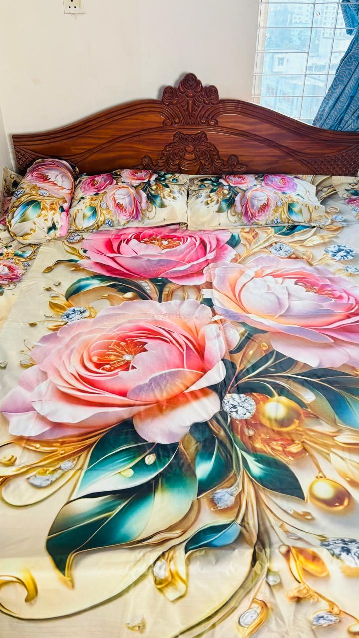 China Premium 3D Design Bed Sheet