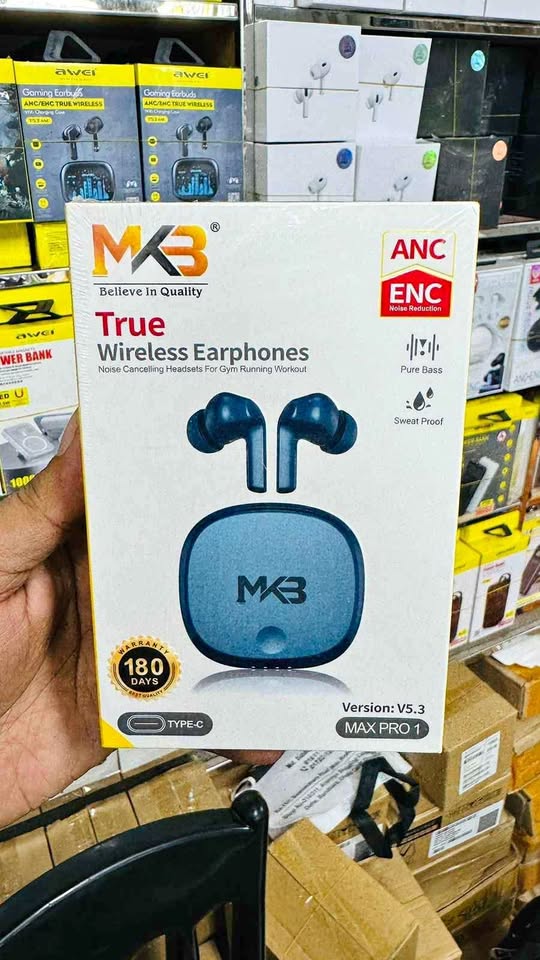 MKB MAX PRO1 ANC +ENC(Dual Mic) True Wireless Earphones