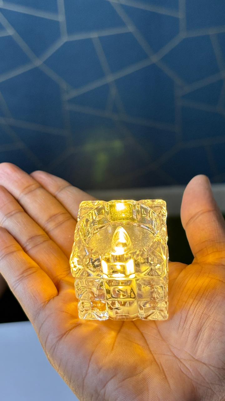 Crystal Cube LED Candle Tealight 99Tk/Pcs