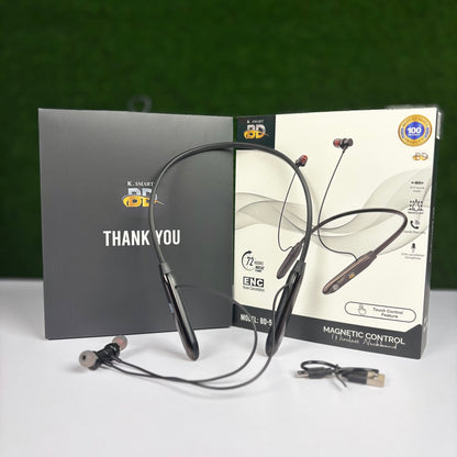 K.Smart Wireless Neckband BD-500 With ENC And 72Hours Battery Backup Touch Control