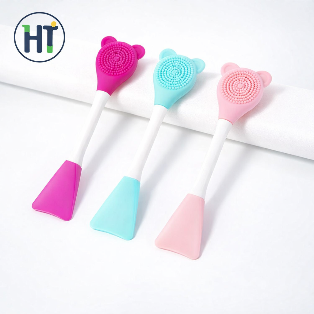 Double Headed Silicon Mask Applicator/Brush