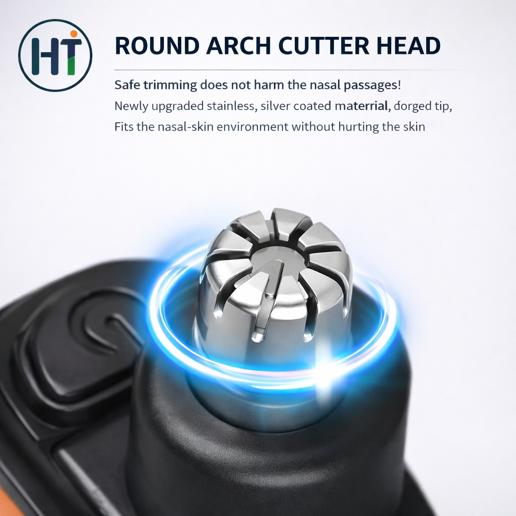 Mini Electric Nose Hair Trimmer – Rechargeable 2-in-1 Stainless Steel Nose Clipper