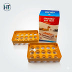 Premium Stackable Plastic Egg Tray Organizer with Multilayer Space-Saving Design