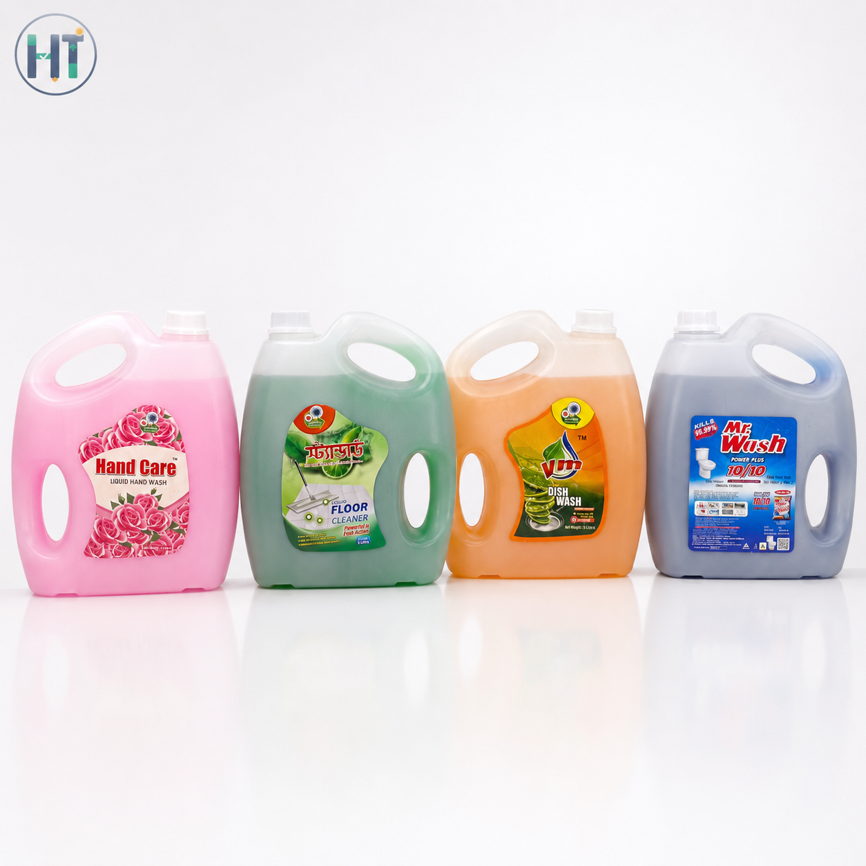 4 Pcs Cleaning Combo Pack – Hand Wash, Floor Cleaner, Dish Wash & Power Plus Wash 5L Each