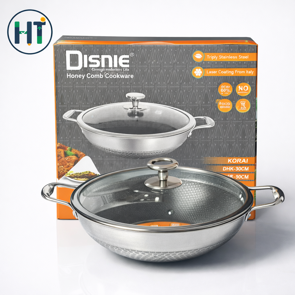 Disnie 30cm SUS 316 Honeycomb Korai With Lid