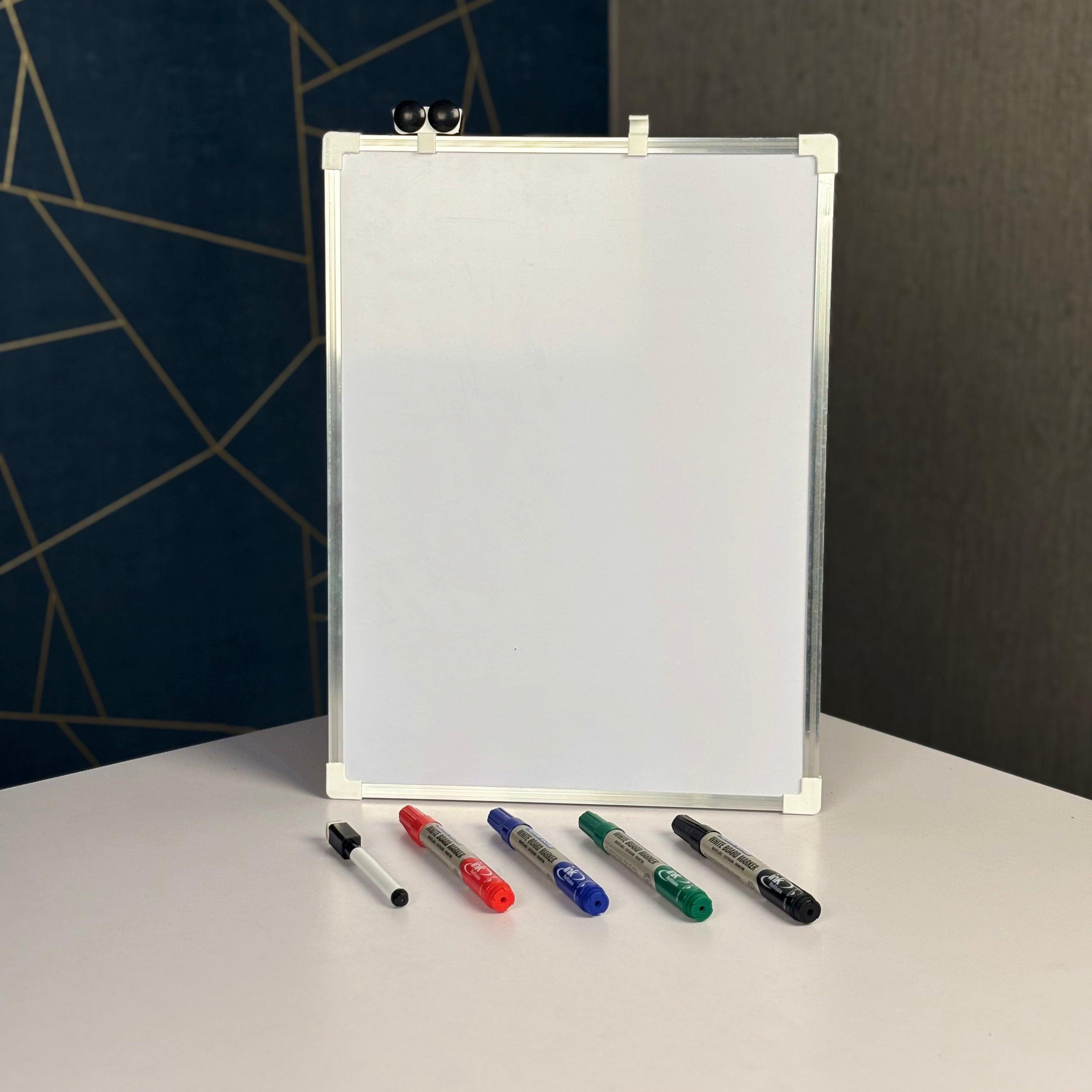 Magnetic White Board & Markers 4pcs