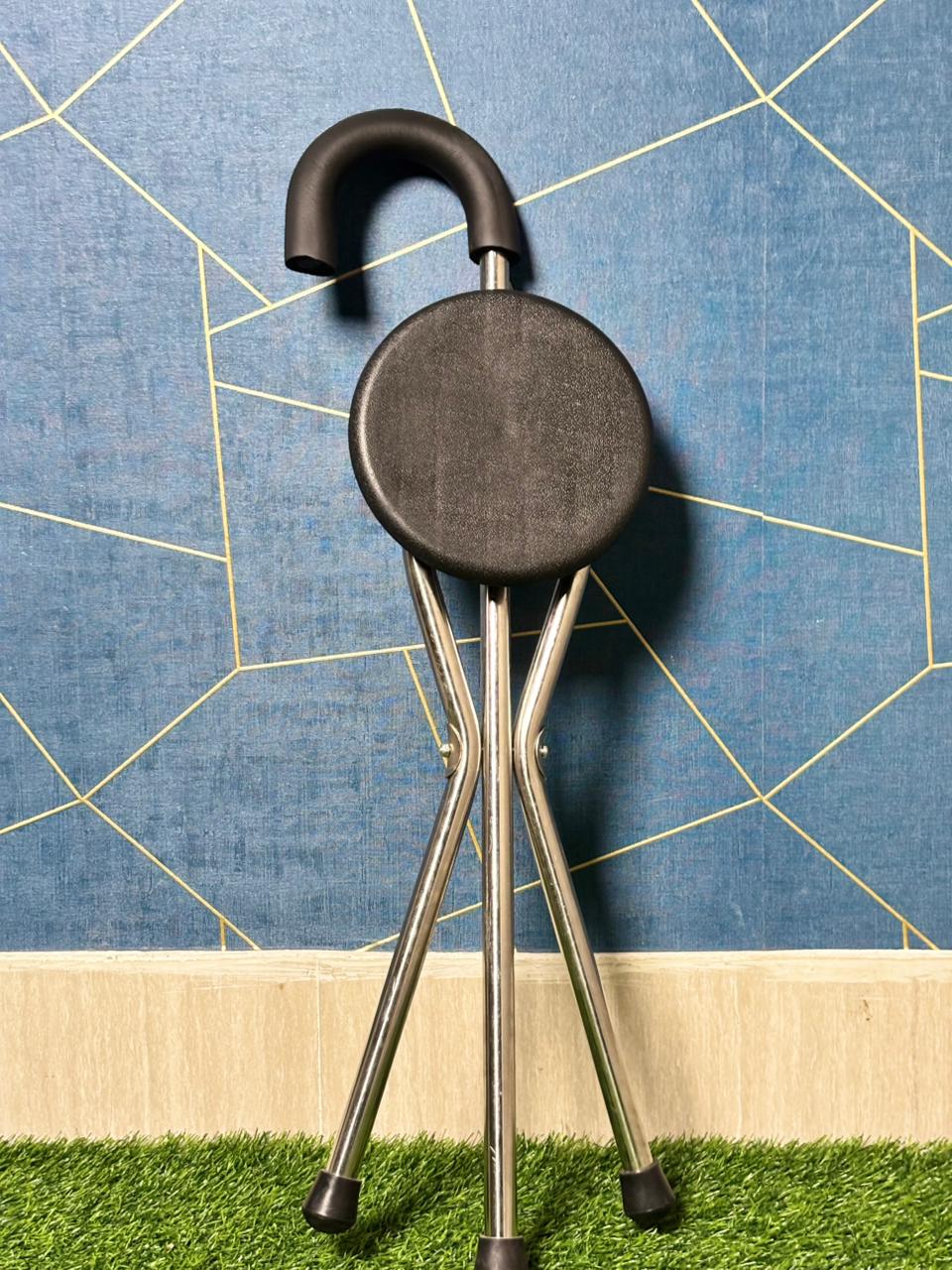 Portable Folding Stool with Backrest