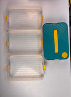 4 Layer Transparent Storage Box with Lock Clasp