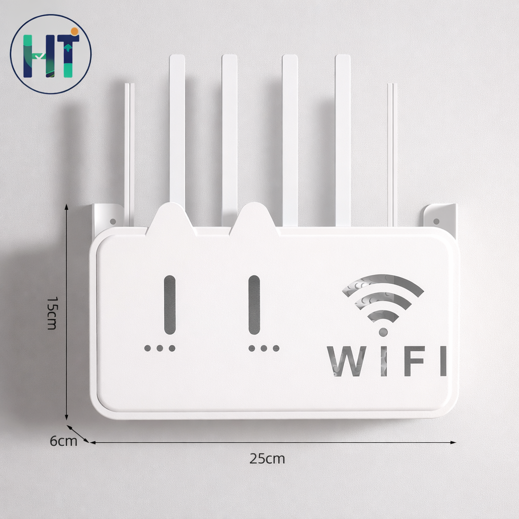1PC Wall Hanging Wireless Wifi Router Shelf Storage Box ABS Plastic