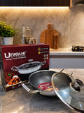 UNIQUE SUS316 Honeycomb Stainless Steel Kadai 26CM