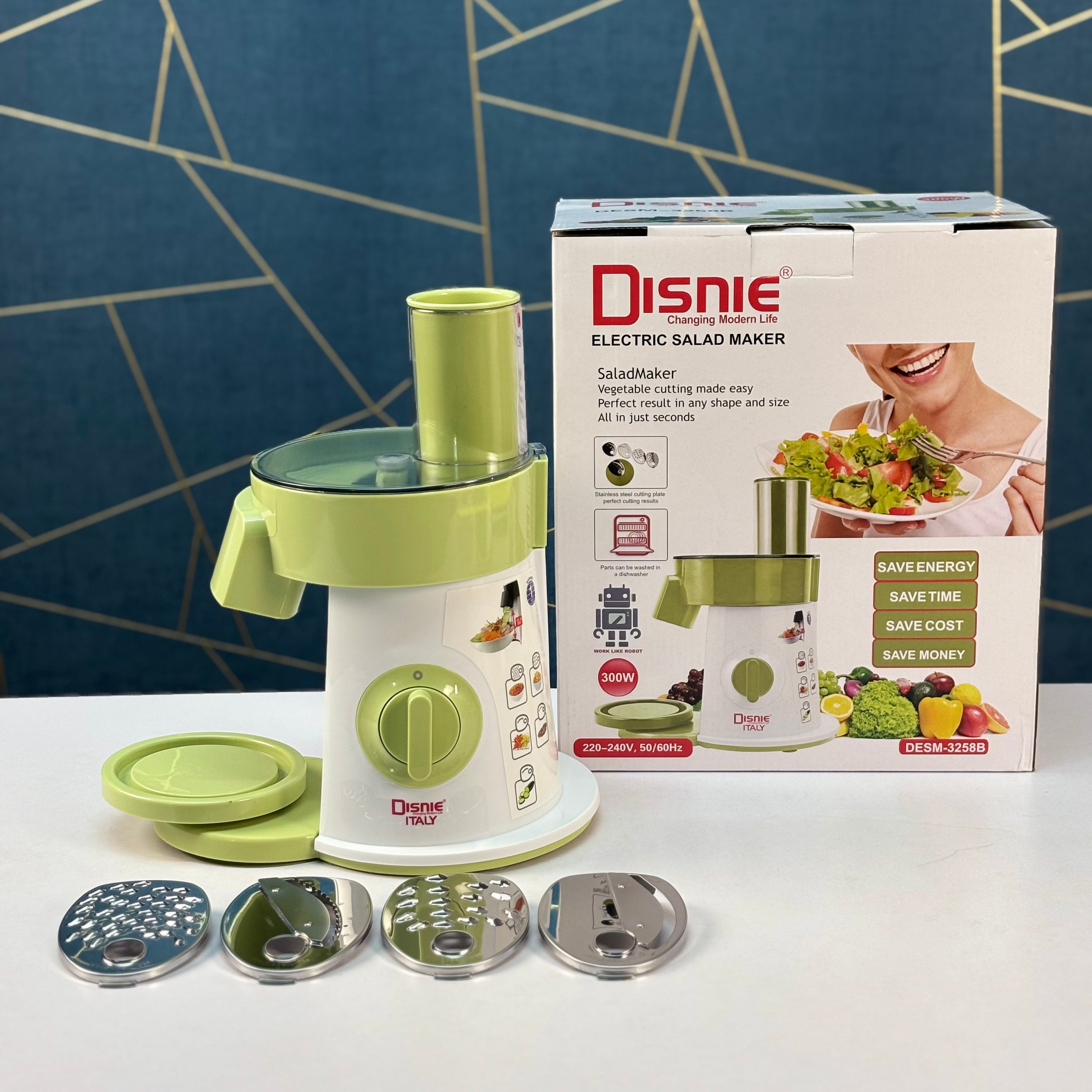 Disnie Electric Salad Maker and Food Processor DESM-3258B