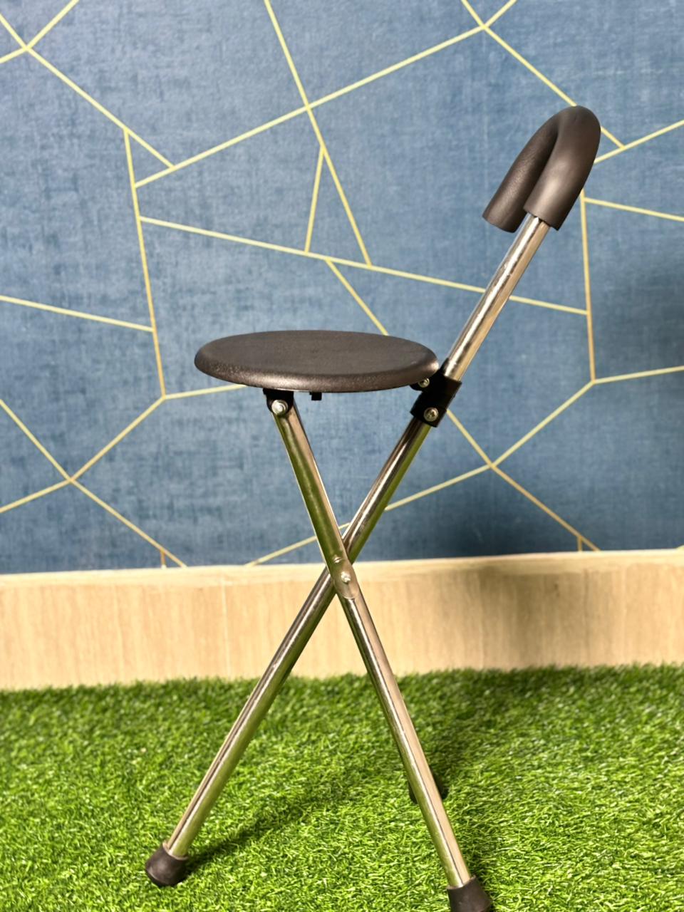 Portable Folding Stool with Backrest