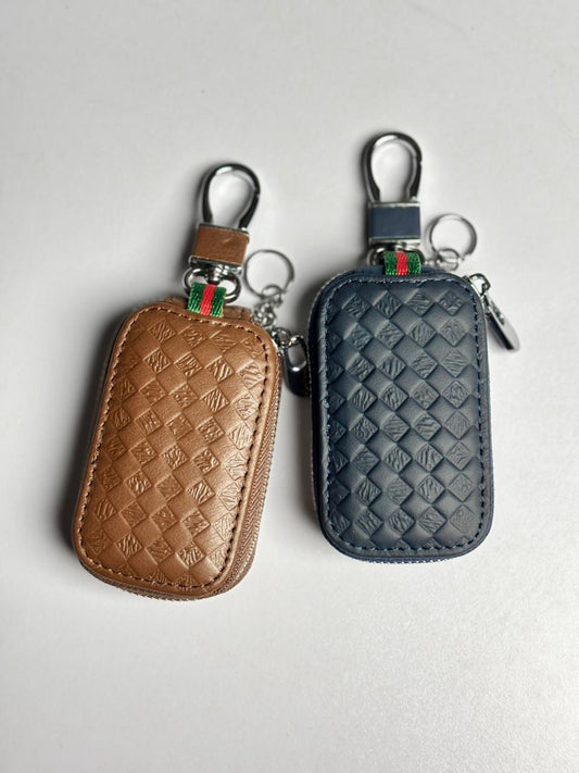 Braided Leather Car Key Holder