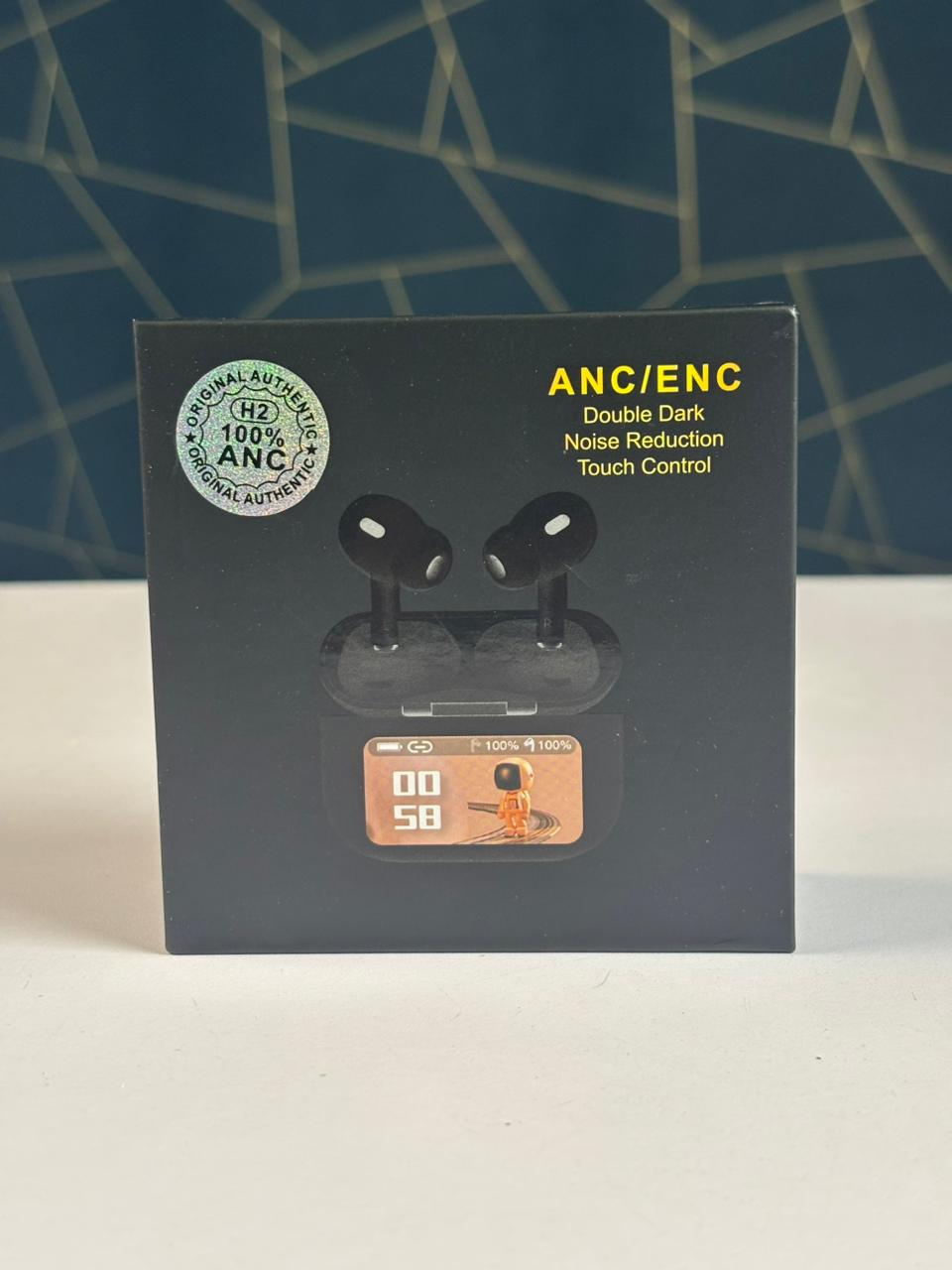 Airpods A9 Pro ANC Touch Screen Display Earbuds-H2 black