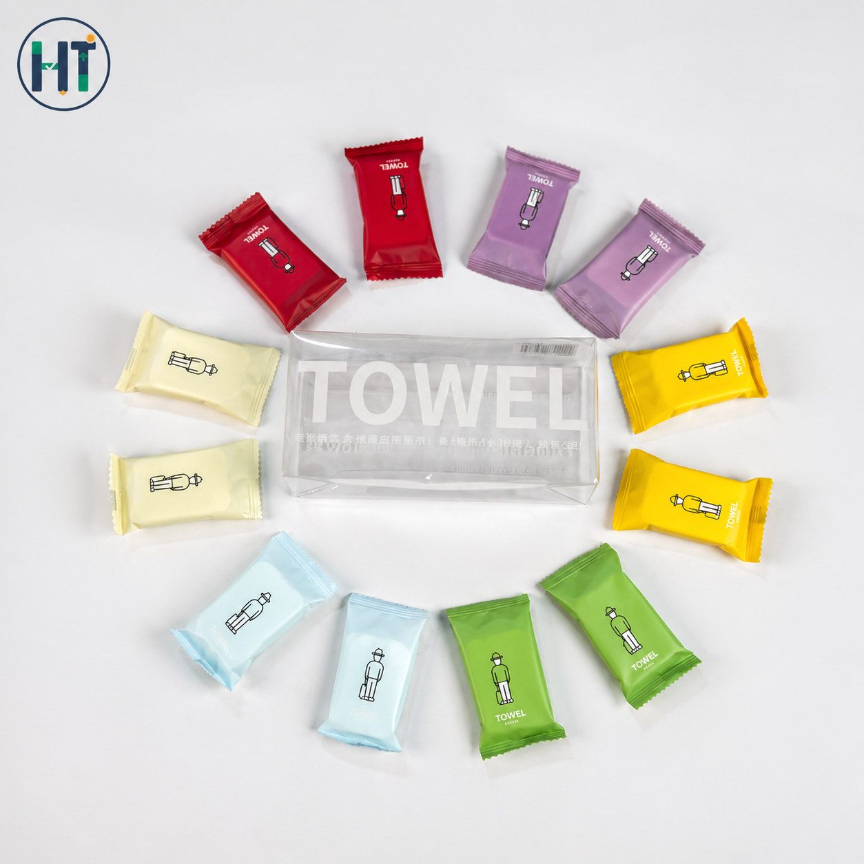12 Pis Compressed Disposable Travel Towel Set – Thickened Cotton Portable Washcloth (Boxed Pack)